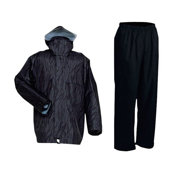 AP300PVCレインスーツ シャンクブラック ELサイズ AP300SNKBLKEL 1点