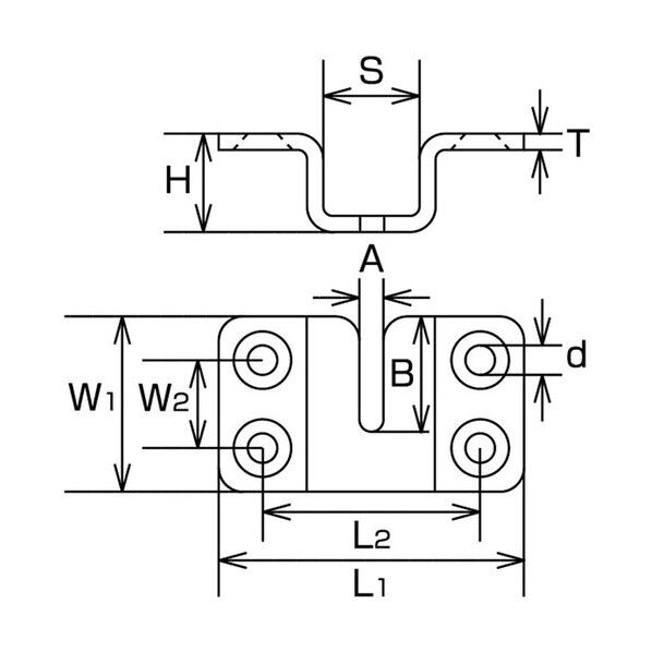 ステンレス チェーンホルダー金具 適用チェーン径4-B B-2173 1個