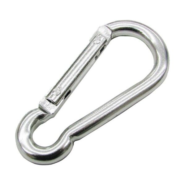 アルミスナップフックBE型 シルバー 線径5.5mm 長さ60mm ALBE-6S 1点