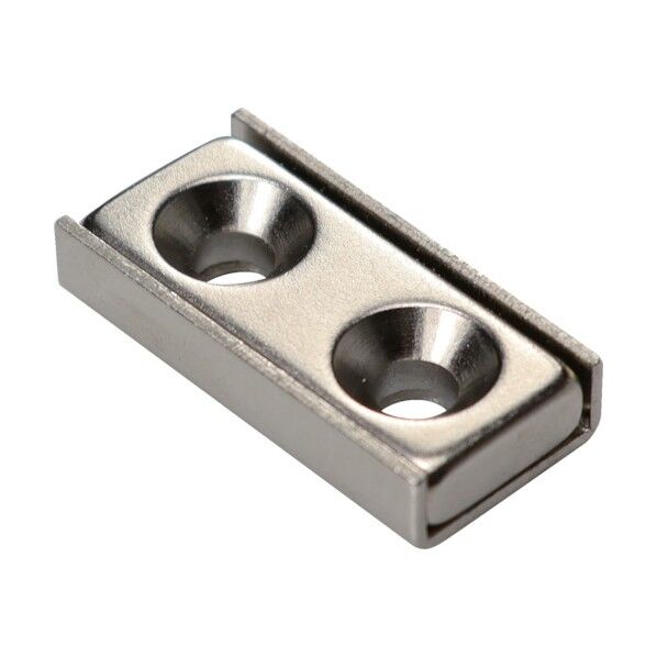 ネオジム磁石 角型 キャップ付 皿穴2つ NCC-30L 13NCC30L1327 1点