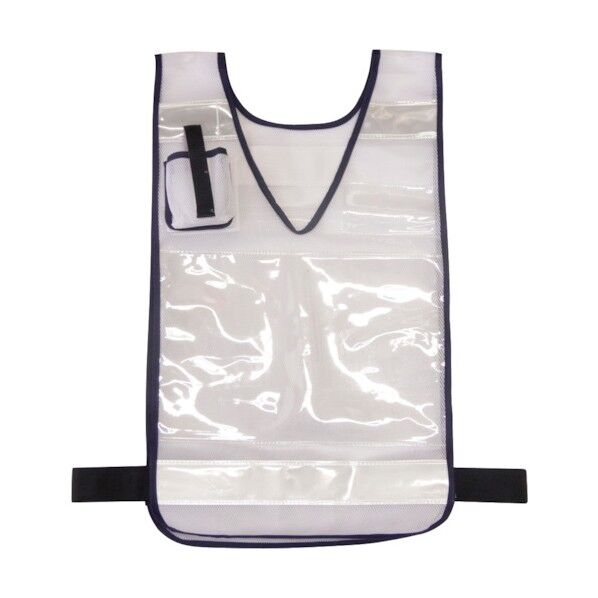 差込ベスト「差込式でええよん」(ホワイト) 5941006 1点