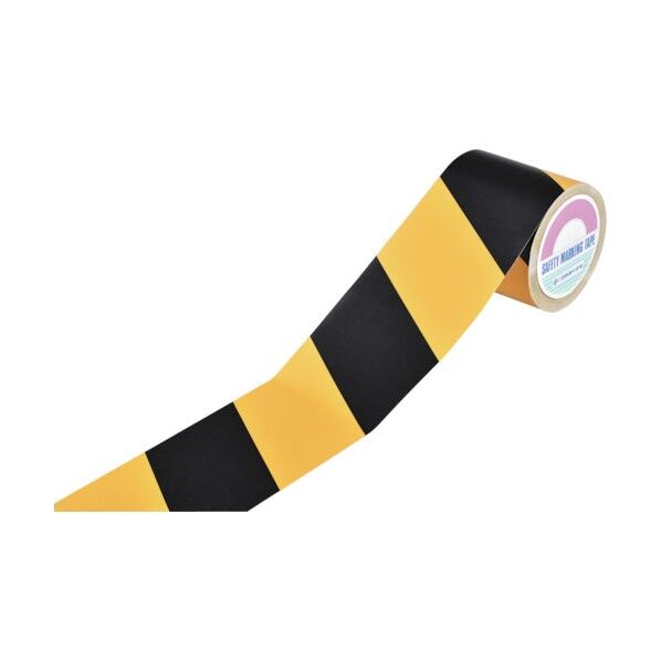 トラ柄テープ(手で切れるタイプ)TR2‐A 黄/黒 120mm×25m 256201 1個