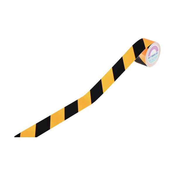 トラ柄テープ TR4-B 屋内用 蛍光オレンジ/黒 45mm×10m 256402 1個