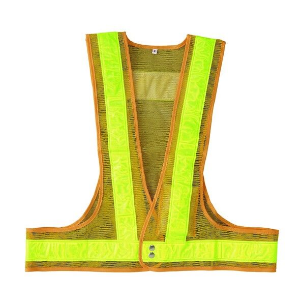 LED安全ベスト 黄メッシュ地/黄LED/蛍光黄反射 LEDベスト‐YY‐Y フリーサイズ 238095 1個