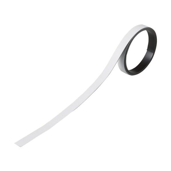テープ状カラーマグネット マグネ10W 白 10mm×1m×0.8mm 312011 3本