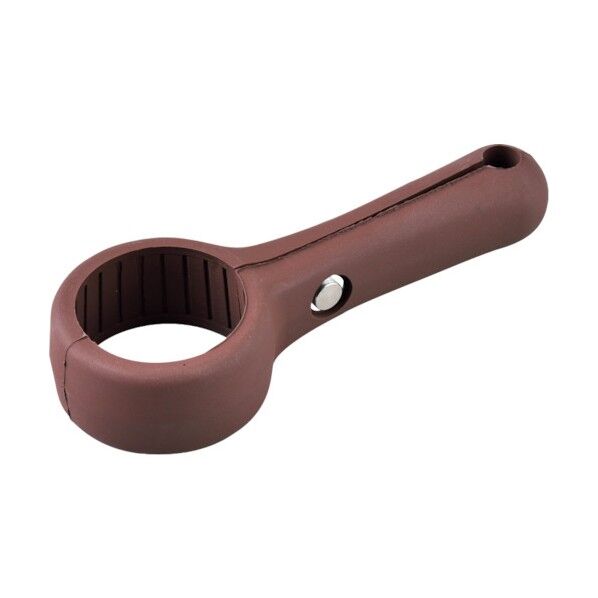 ドアノブ用ハンドル(レバーハンドル)ドアハンドル‐1552 ゴム製 ブラウン 155mm 342040 1個