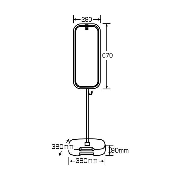 サインスタンド 駐車禁止/出入口につき 樹脂製注水台タイプ S‐6400P 1250mm 114032 1個