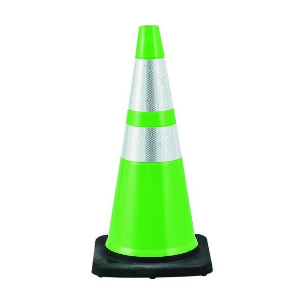 カラーコーン PVCコーン‐GH ベース:360mm角 高輝度反射タイプ 710mm 116301 1個
