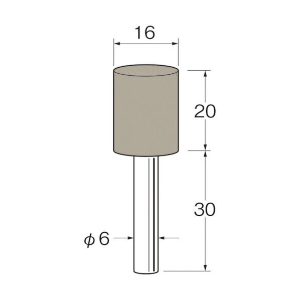 リューター 軸付弾性砥石(PVA砥石) 157 x 110 x 17 mm R7612 5本