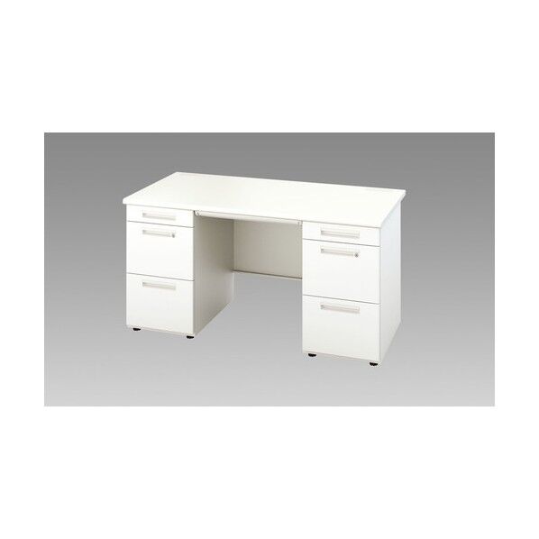 両袖デスク (A4タイプ) XEDH157GG-WH 1点