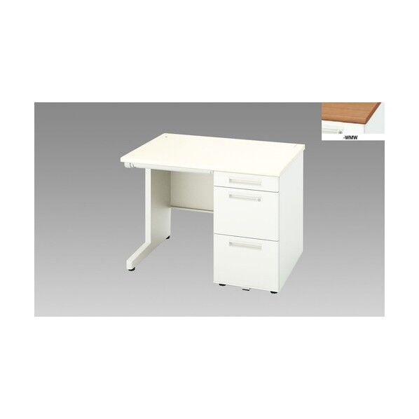 片袖デスク (ロングストローク引出し) XEHH107H-WMW 1点