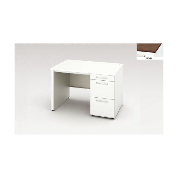 片袖デスク (パネル脚タイプ) XEHH117GP-WWN 1点