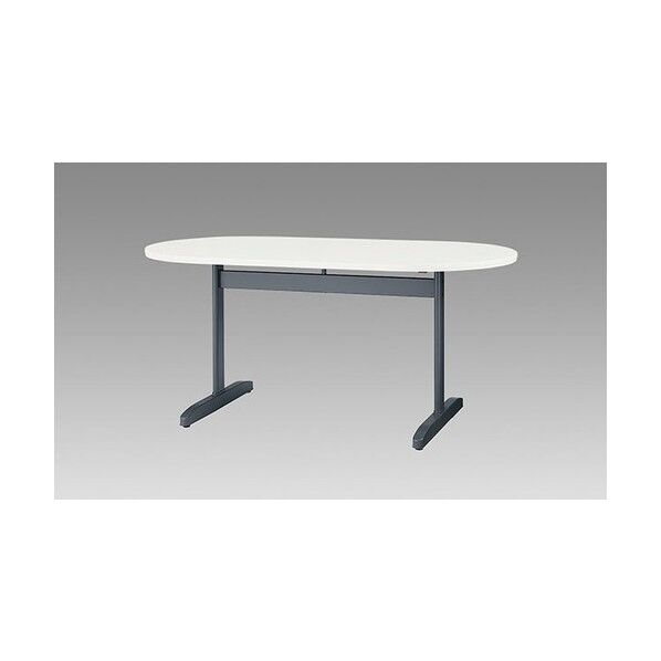 会議用テーブル (T字脚) (長円) KHE1575WR-WH 1点