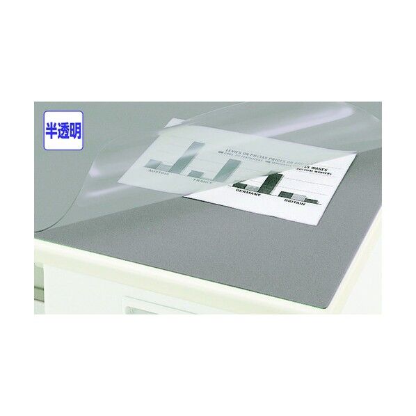 デスクマット ダブルタイプ(下敷グレー) 半透明 988×576 CR106NDG-GL 1点