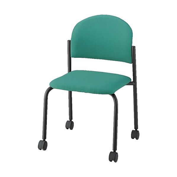 パイプチェアー ビニールレザー張り E163BC-LBL 1点