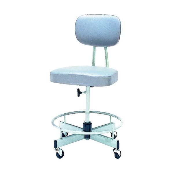 【アウトレット品】 製図用チェアビニールレザーグレー 510 x 460 x 480 mm T17 1