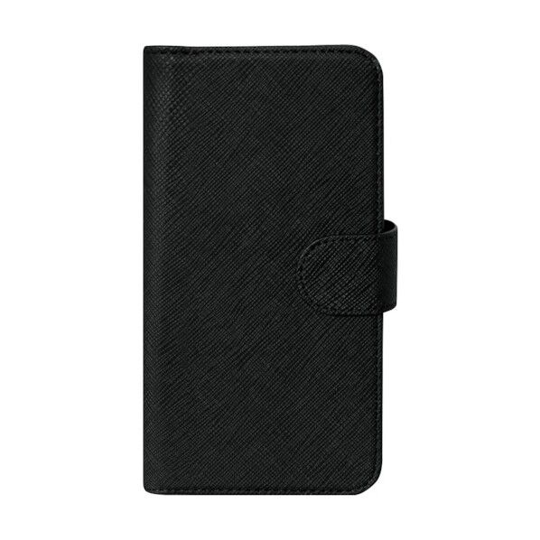 スライド式手帳型マルチケース PUレザー 5.2インチまでのスマホ対応 ブラック OWL-CVMUM08-BK 1点