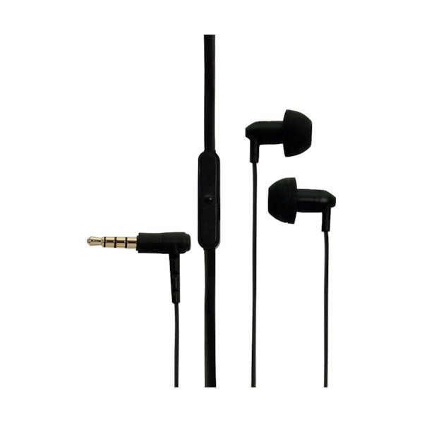 ハンズフリー対応 リモコン・マイク付 ステレオインナーイヤーイヤフォン OWL-EPMC03-BK 1点