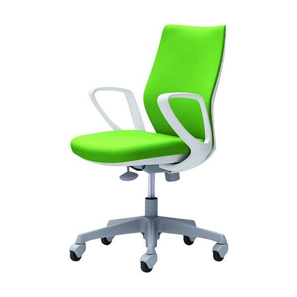 CG-M 固定肘 背パッド ハンガー無 ホワイトボディ ゴムキャスター ライムグリーン CG27XR FZH5 1点