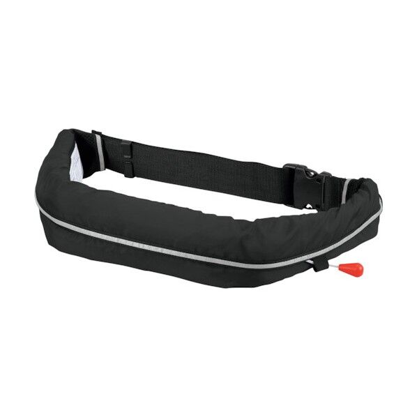 自動膨張式ウエストタイプ 作業用ライフジャケット ブラック TYPE A WR-1-BK 1点