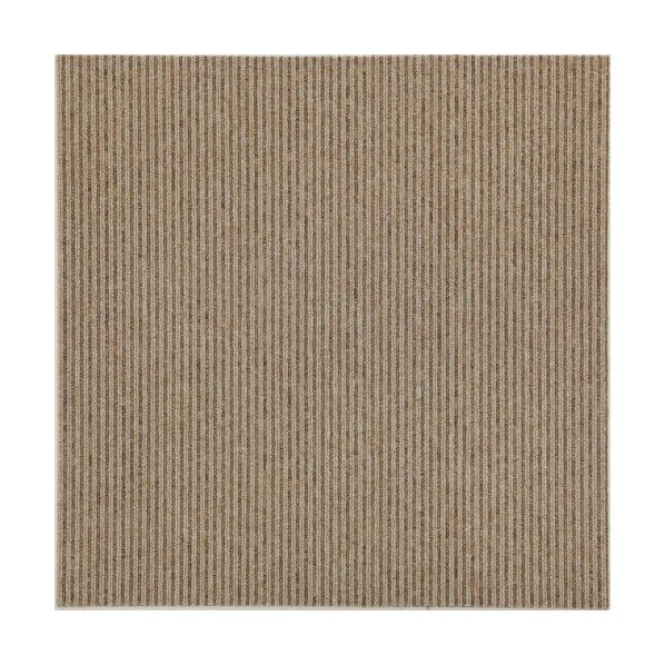 大島屋 タイルカーペット 50x50cm ストライプアイボリー KT-302S 1点