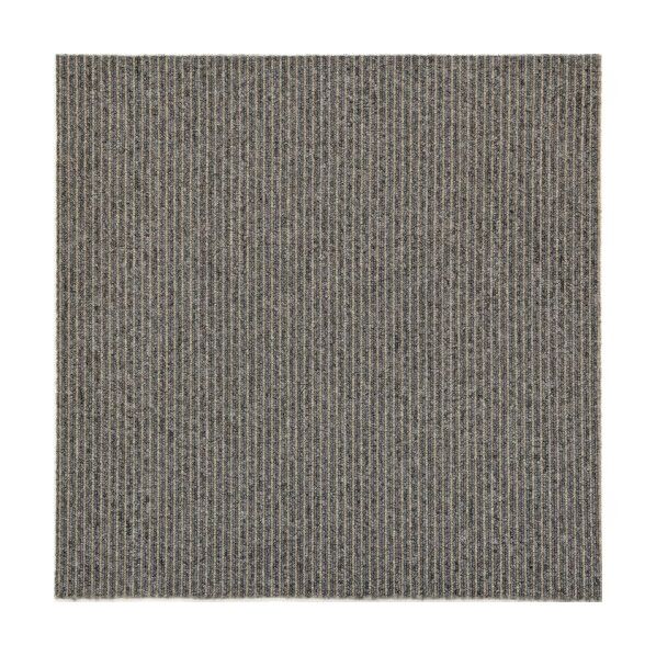 大島屋 タイルカーペット 50x50cm ストライプダークグレー KT-303S 1点