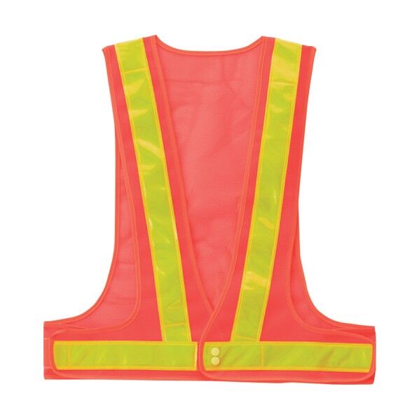 安全ベスト 5cm オレンジメッシュ×黄反射材 OK5501 1着