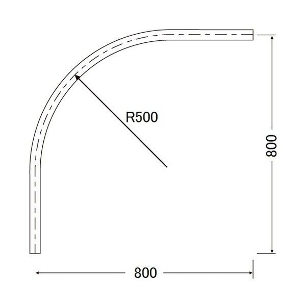 XGカーブレール800×800×500R アルミ