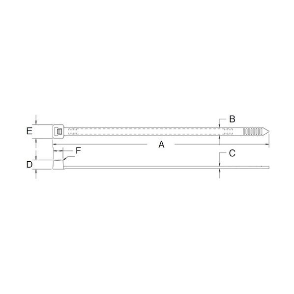 パンドウイット ナイロン結束バンド 耐候性黒 PLT4H-TL0/147 381 x 254 x 76.2 mm PLT4H-TL0/147 250本
