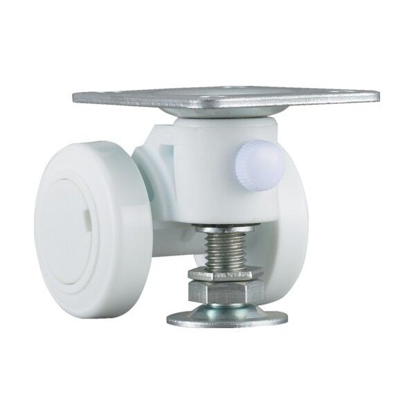 プレート式双輪キャスター キャスパッド (ナイロン車) アジャスター付