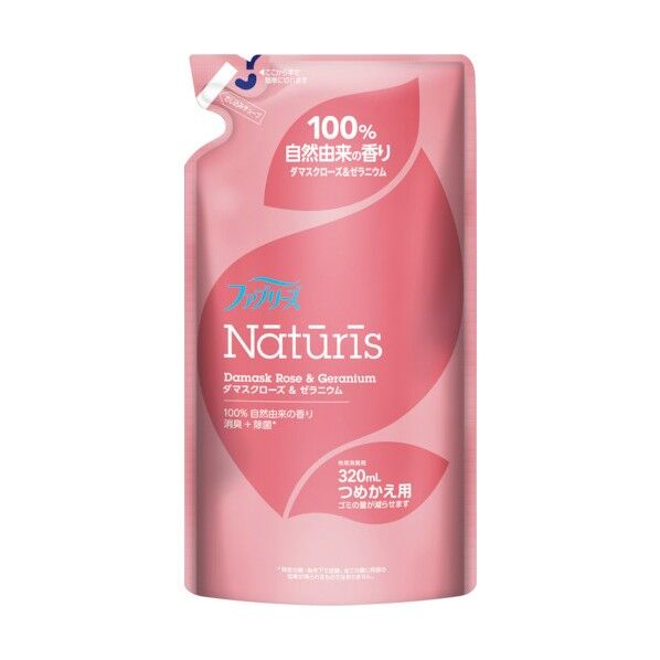 ファブリーズ ナチュリス 除菌消臭スプレー 布用 ダマスクローズ&ゼラニウム 詰め替え 320mL 341493 1点