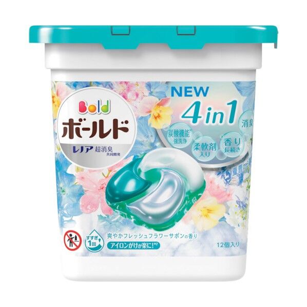 P&Gジャパン ボールド ジェルボール 爽やかフレッシュフラワーサボンの香り 本体 62604 12個