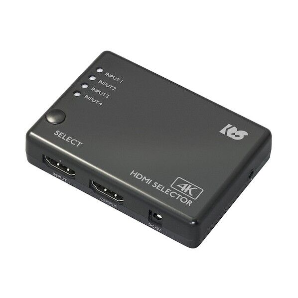 ラトックシステム 4K60Hz対応 4入力1出力 HDMI切替器 RS-HDSW41-4KZ 1点...