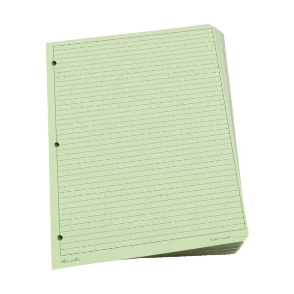 8 1/2X11 ルーズリーフ ユニバーサル グリーン 982-MX 1点