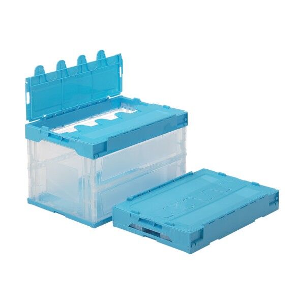 フタ一体型折りたたみコンテナー 550580 サンクレットオリコンL51B SKSO-L51B-TMBLL