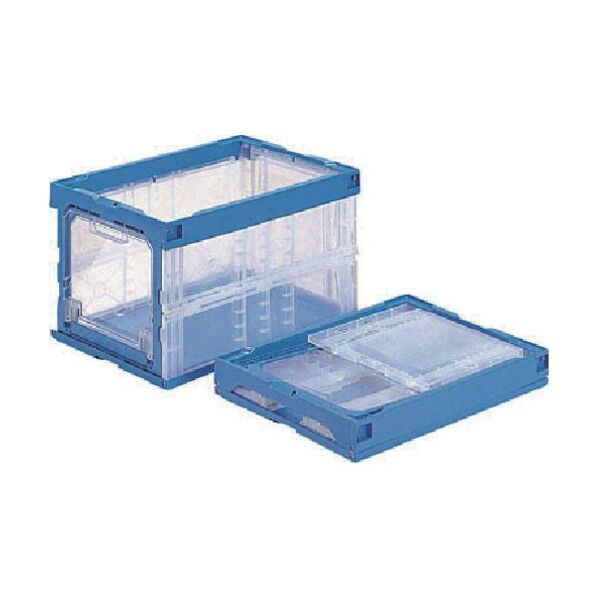折りたたみコンテナー 552710 オリコン50B(2)扉ーS 透明青