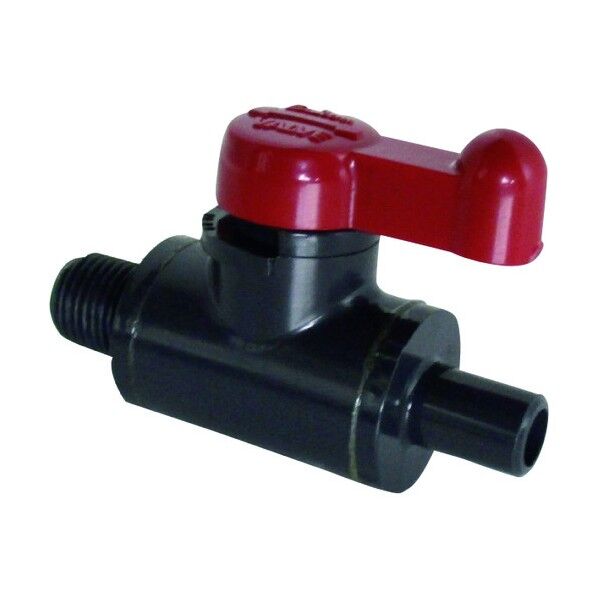 ミニボール 本体材質PVC シール材質FKM おねじ1/2 ストレート 6A MV6MSV 1点