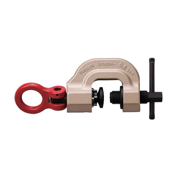 スーパーツール ねじ式クランプ スクリューカムクランプ 吊クランプ引張治具兼用型(スイベルタイプツイストカム式) 基本使用荷重0.5t SUC0.5S 1点...