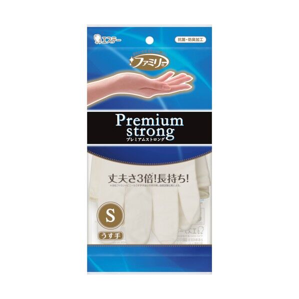 ファミリー プレミアムストロング ニトリルゴムうす手 S オフホワイト ST76092 1双