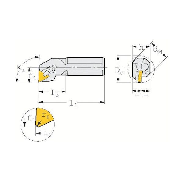 T-Max S ポジチップ用ボーリングバイト S25T-CTFPR 1