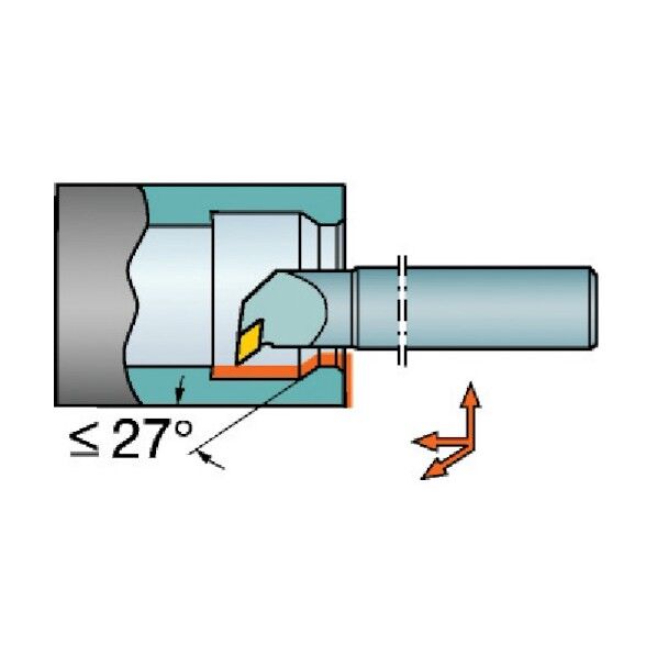 T-Max P ネガチップ用ボーリングバイト S25T-PDUNR 1