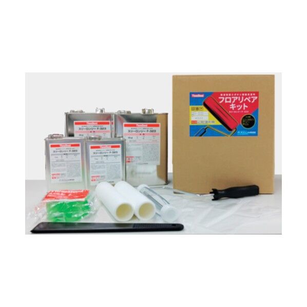 スリーボンド 無溶剤型エポキシ樹脂系塗り床剤 フロアリペアキット 緑 TB FLOOR REPAIR KIT-LGR 1点