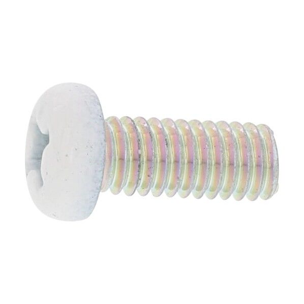 (+) ナベ小ねじ(鉄・塗装ホワイト・下地3カW)