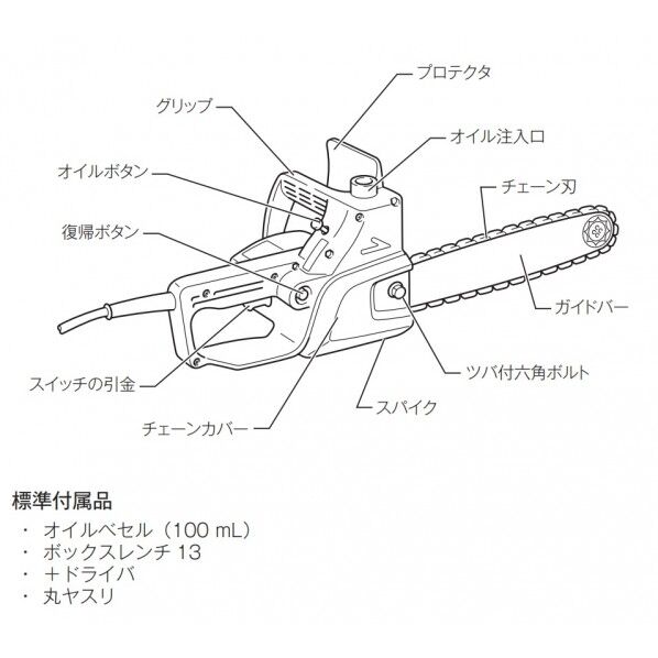マキタ 5012B 電動式チェンソー 青