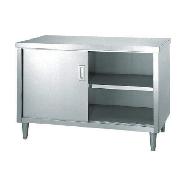 ステンレス保管庫片面ステンレス戸 間口750×奥行600×高さ800 E-7560 1点