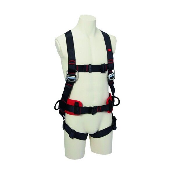 プロテクタフルハーネス ワークポジショニング用 黒、赤 XL 1161653N 1点