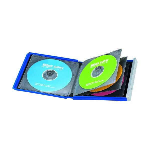 ブルーレイディスク対応ポータブルハードケース 8枚収納・ブルー FCD-JKBD8BL 1点