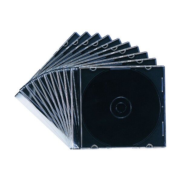 DVD・CDケース マットブラック FCD-PU10MBK 10枚