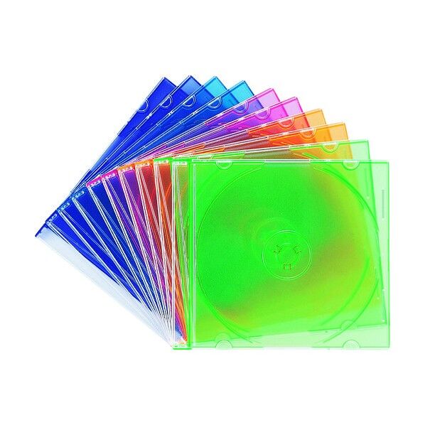 DVD・CDケース 5色ミックス FCD-PU10MX 10枚