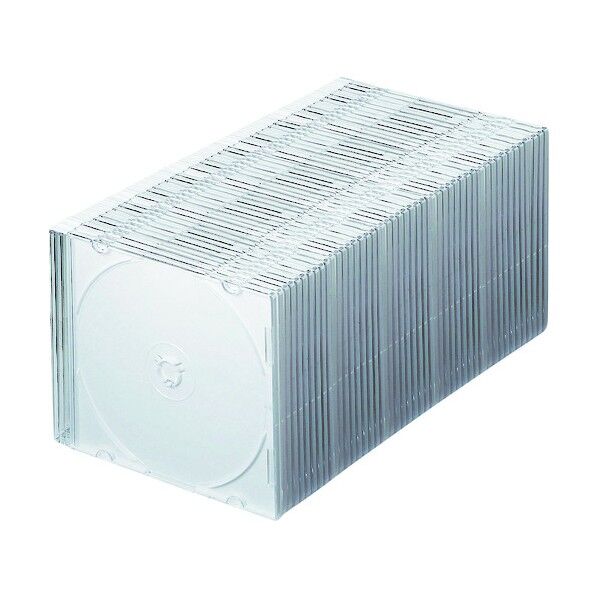 Blu-ray・DVD・CDケース スリムタイプ・マットホワイト FCD-PU50MWN 50枚